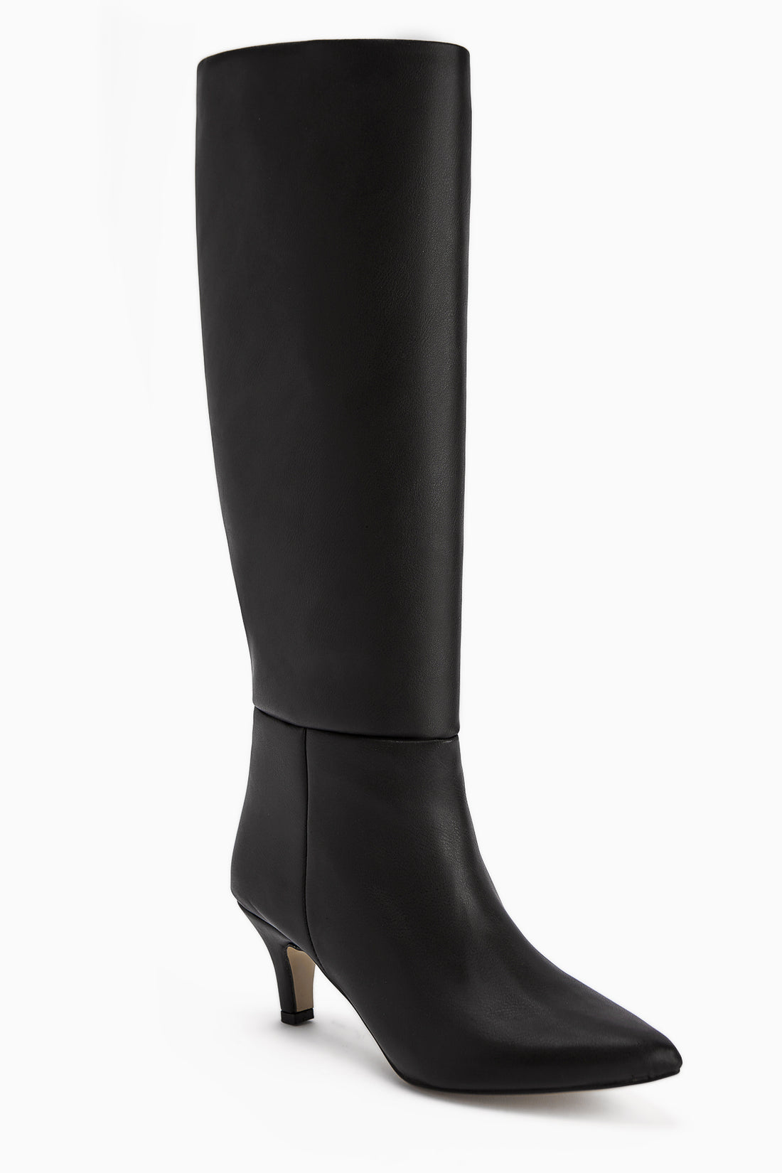Milika Schwarze Spitzzehen Kurze Absatz Stiefeletten