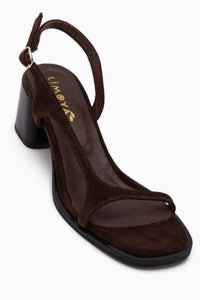 Julie Echtes Leder Braun Wildleder Absatz Damen Sandale