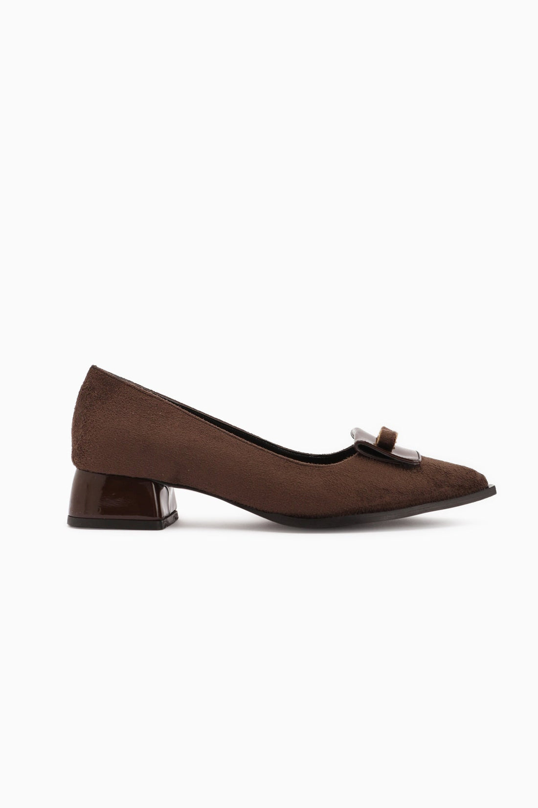 Boel Coffee Suede Buckled Low-Heeled Women's Shoe