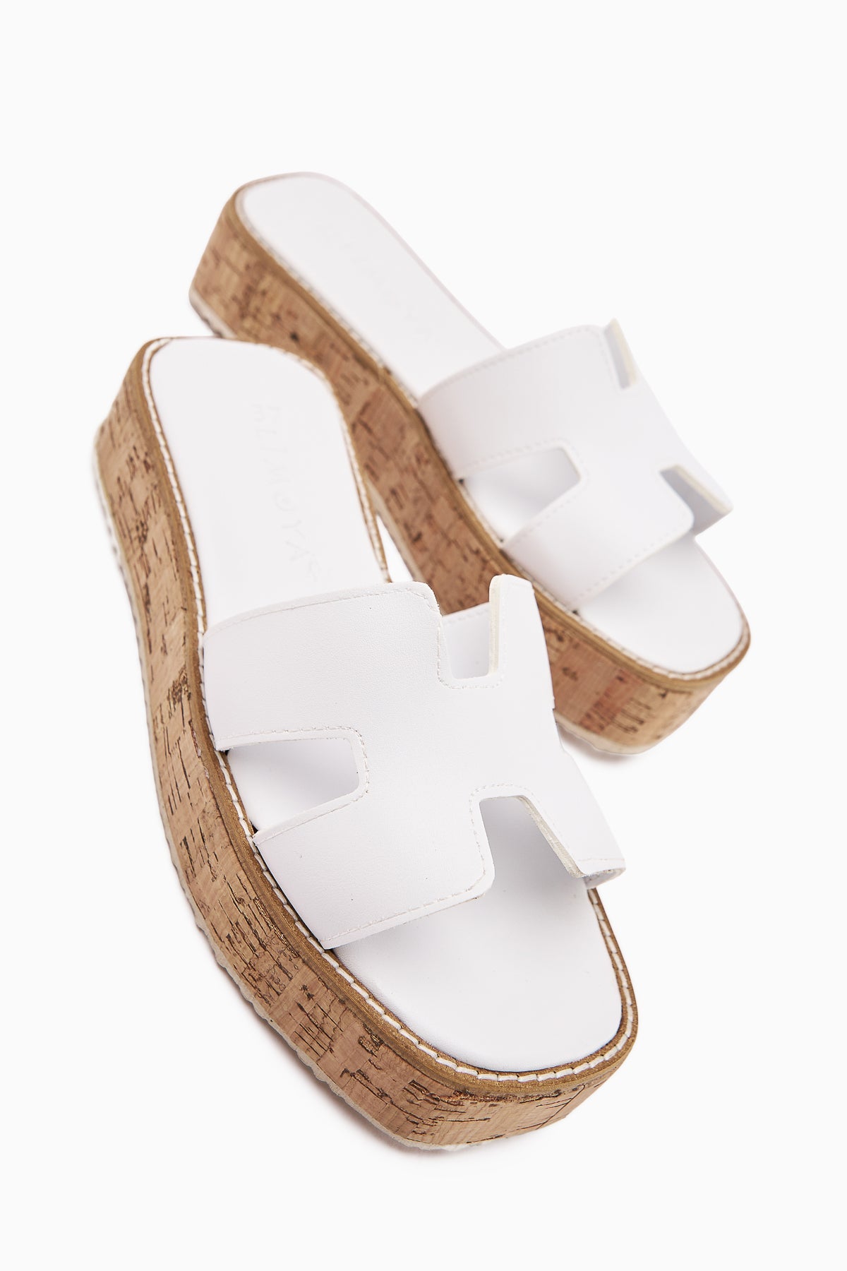 Runa White Thick Soled Women's Slippers