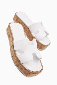 Runa White Thick Soled Women's Slippers