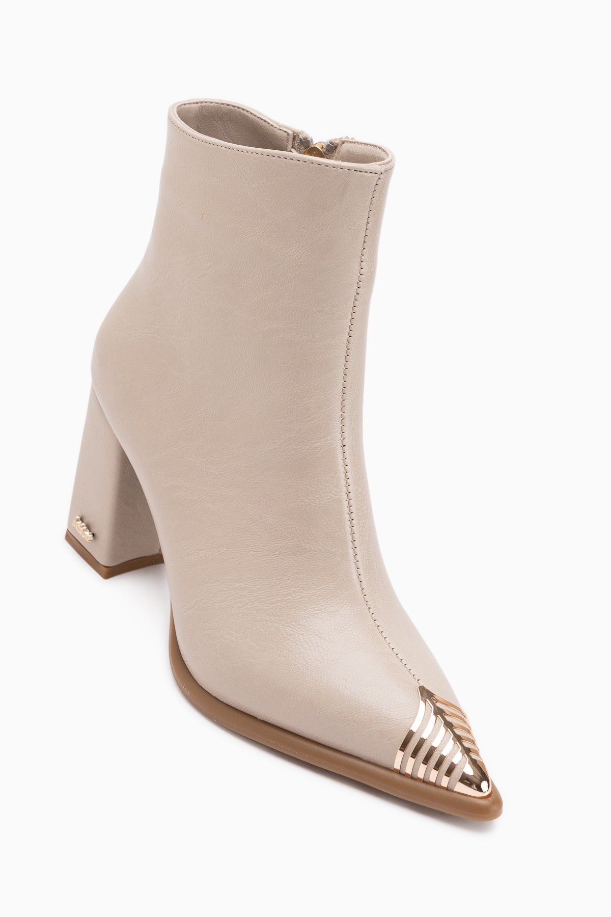Lacy Beige Removable Cuff 2-in-1 Heeled Women’s Boots & Knee-Highs