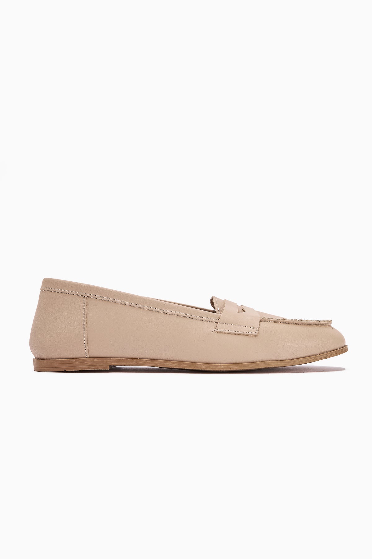 Solina Echtes Leder Nude Alltag Komfort Loafers