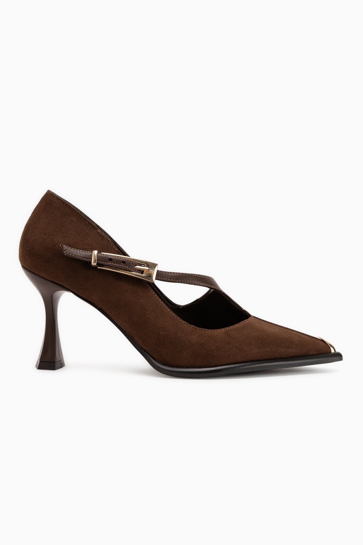 Cruse Braun Gürtelschnalle Damen Absatzschuhe
