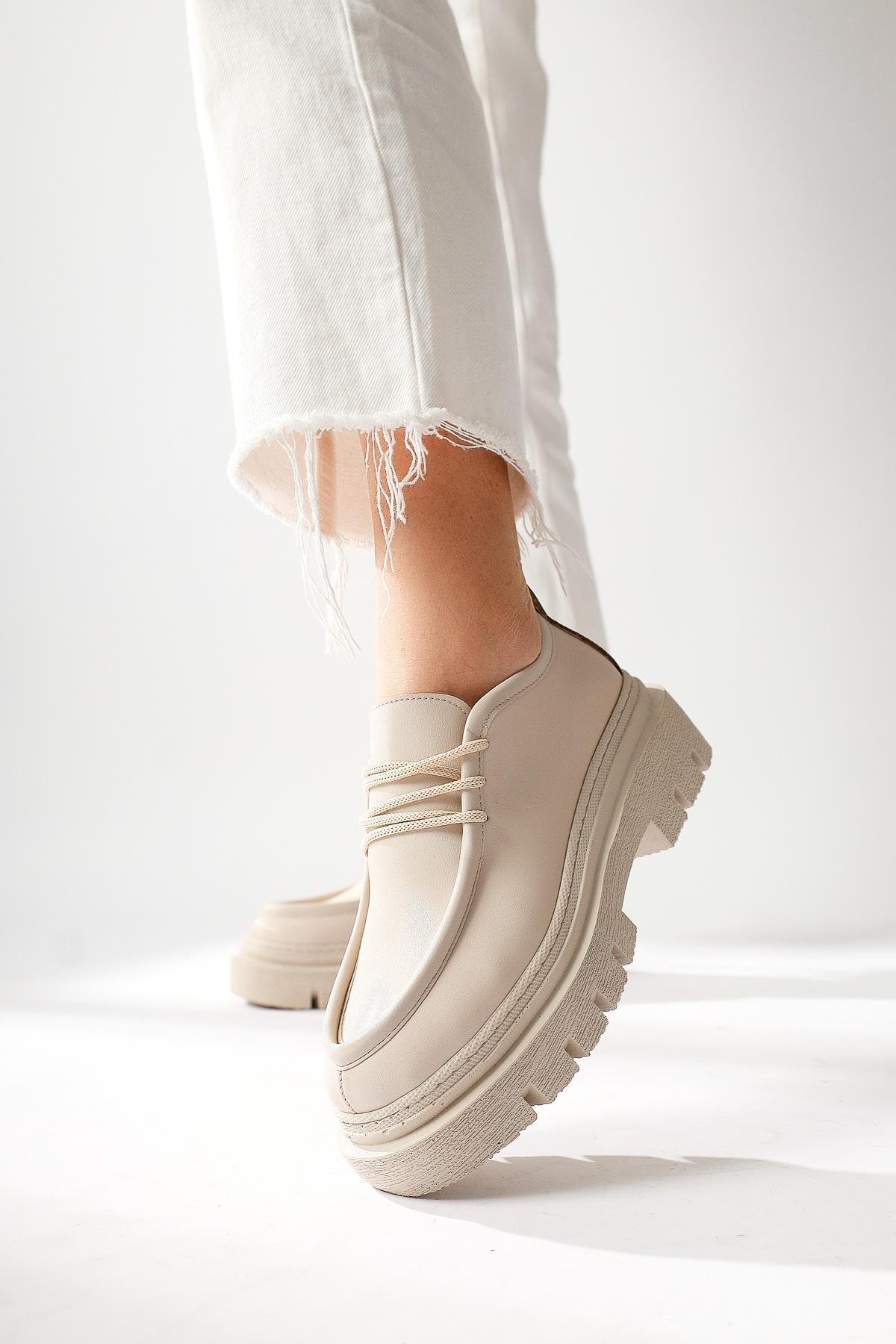 Henrica – Nude Loafer mit Plateau (Damen)