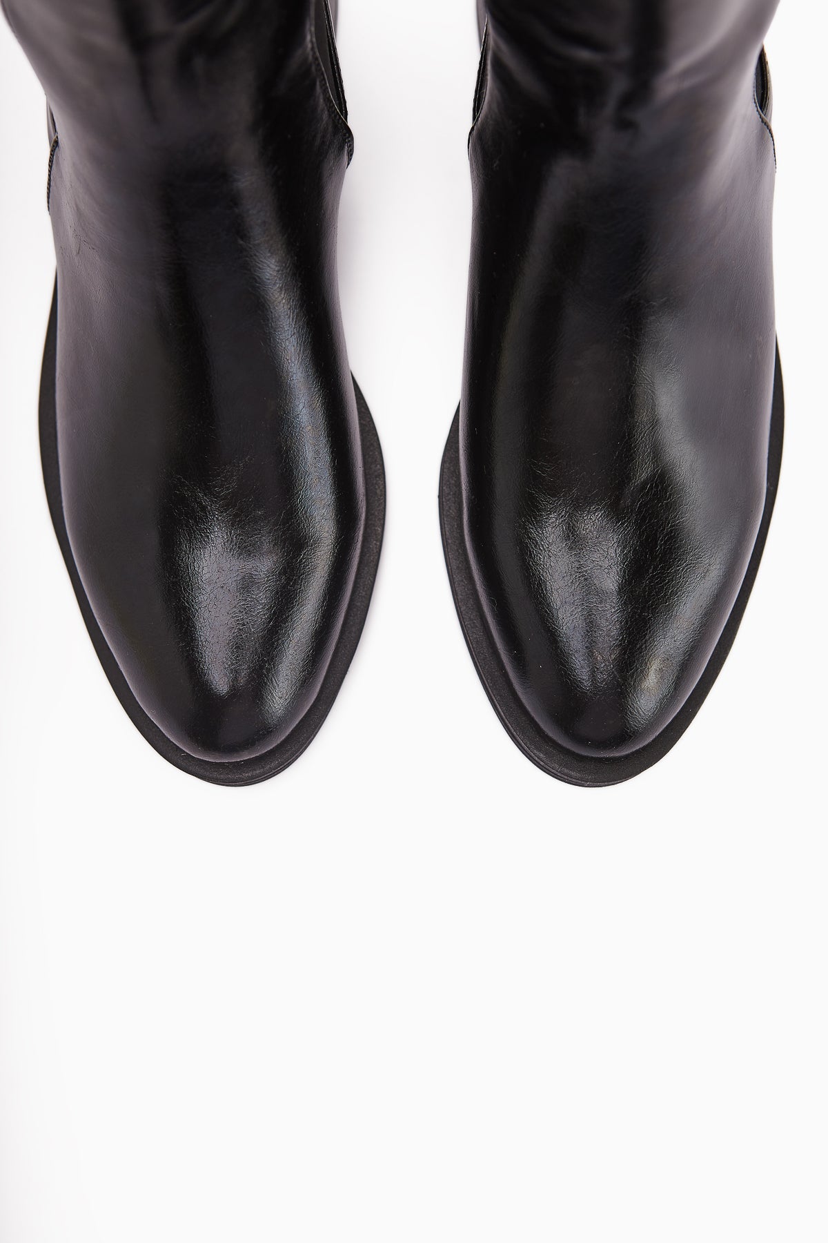 Juta Black Elastic Pull-On Women's Boots