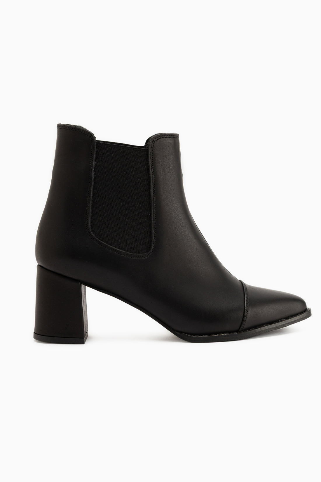 Carol Echtes Leder Schwarze Absatz Damen Stiefel