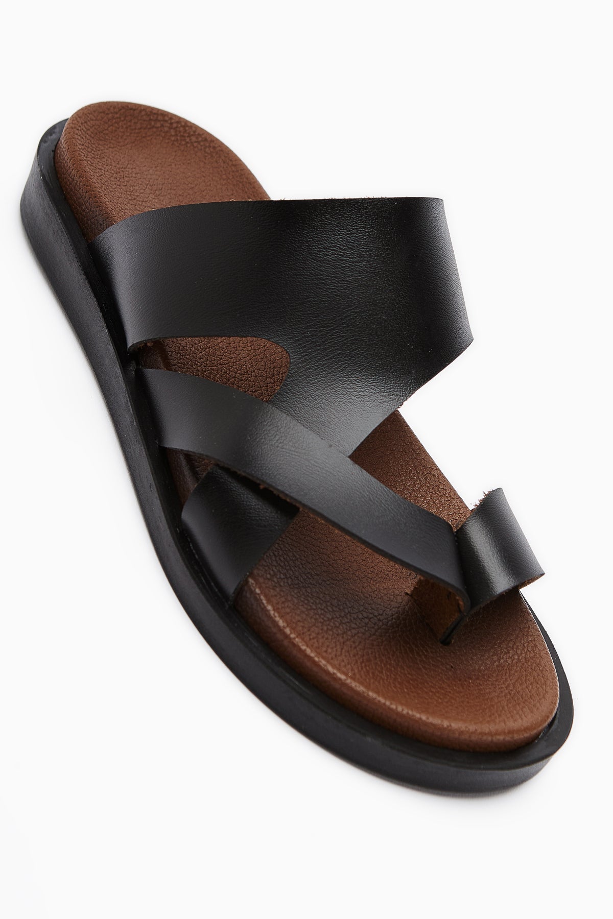 Candra Damen Schwarz Zehensteg-Slipper