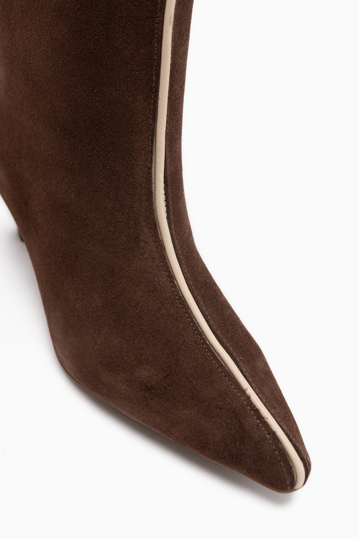 Gena Echtes Leder Braun Wildleder Kurz Absatz Damen Stiefel