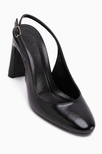 Dorte Schwarze Dicke Absatz Damen Schuhe