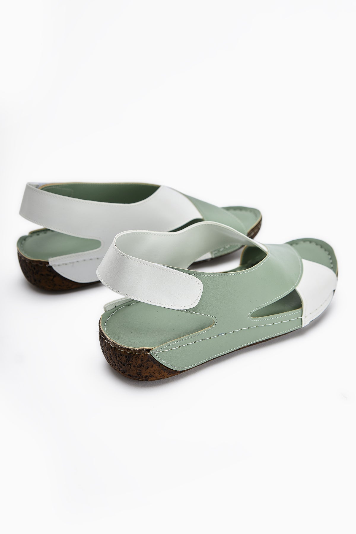 Margit Minze Kreuz-Riemen Damen Komfort Sandalen