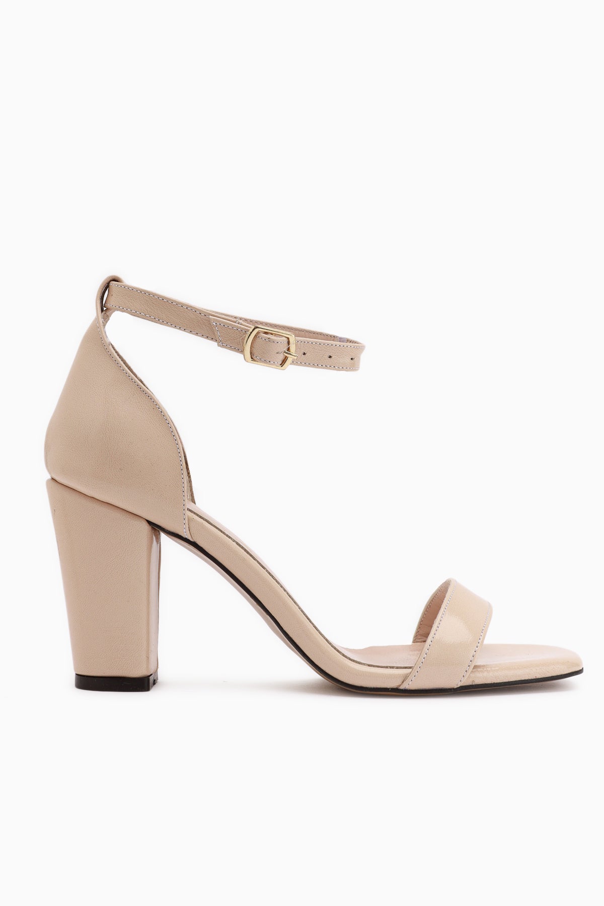 Erika Echtes Leder Beige Damen Absatzschuhe