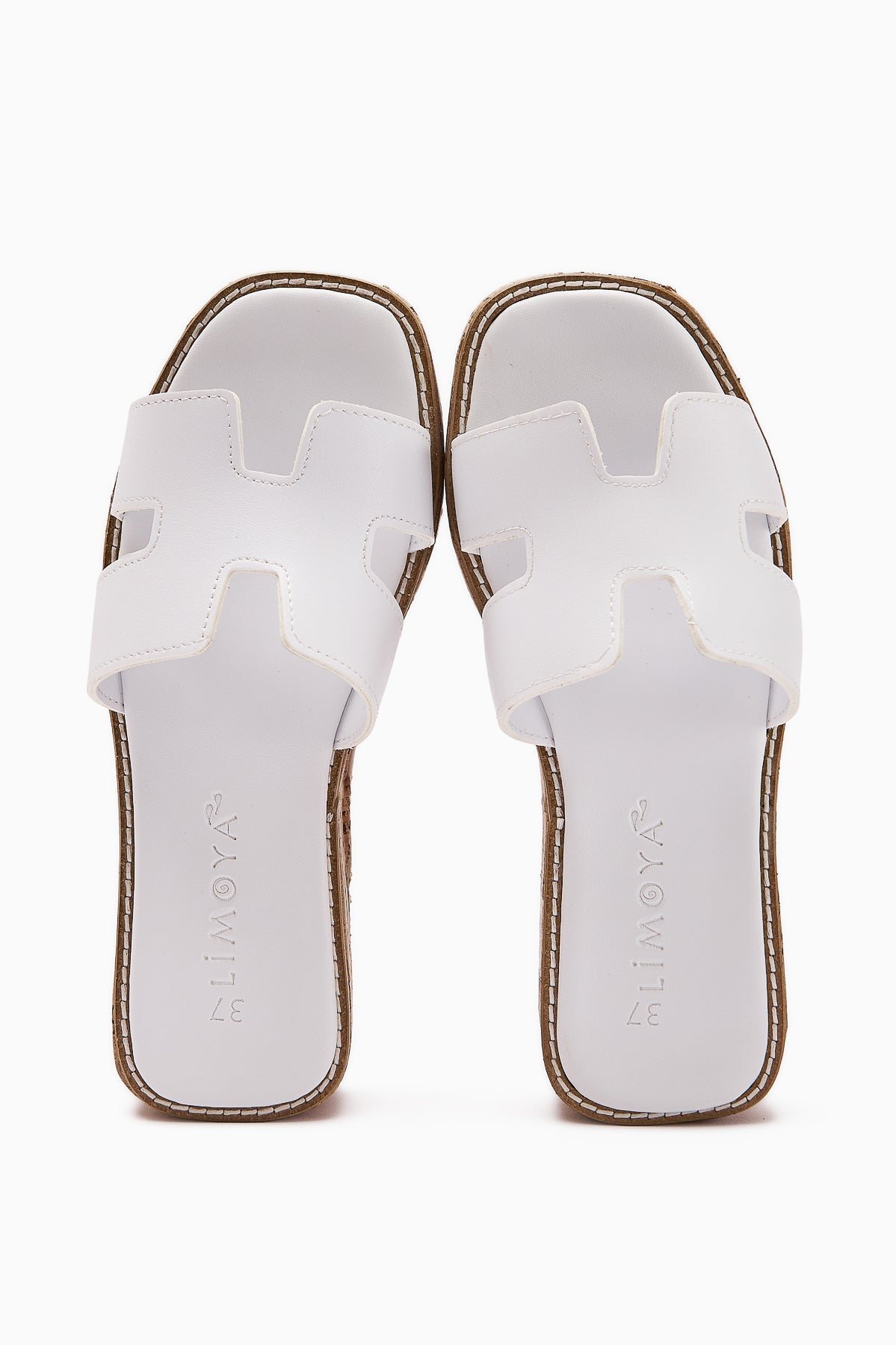 Runa White Thick Soled Women's Slippers