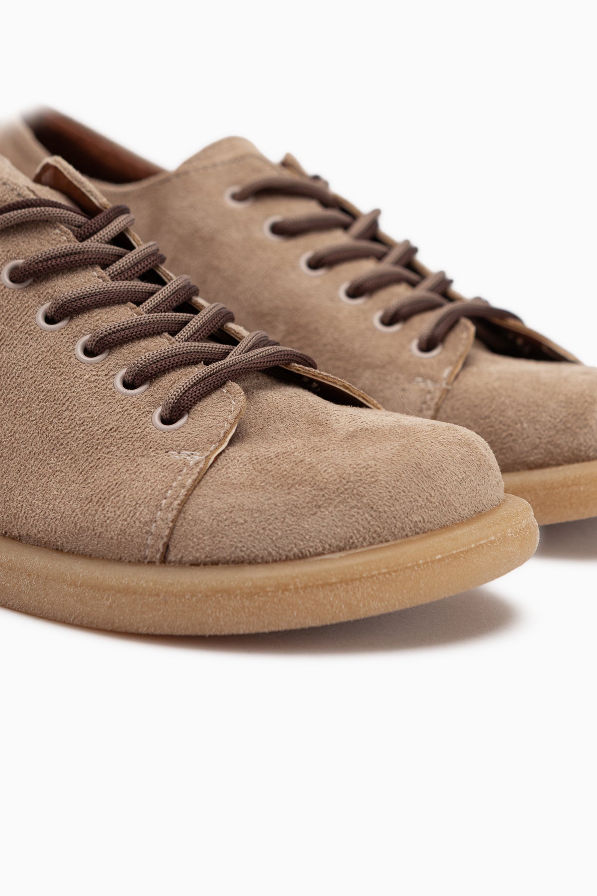 Estella Beige Wildleder Schnürschuhe Damen