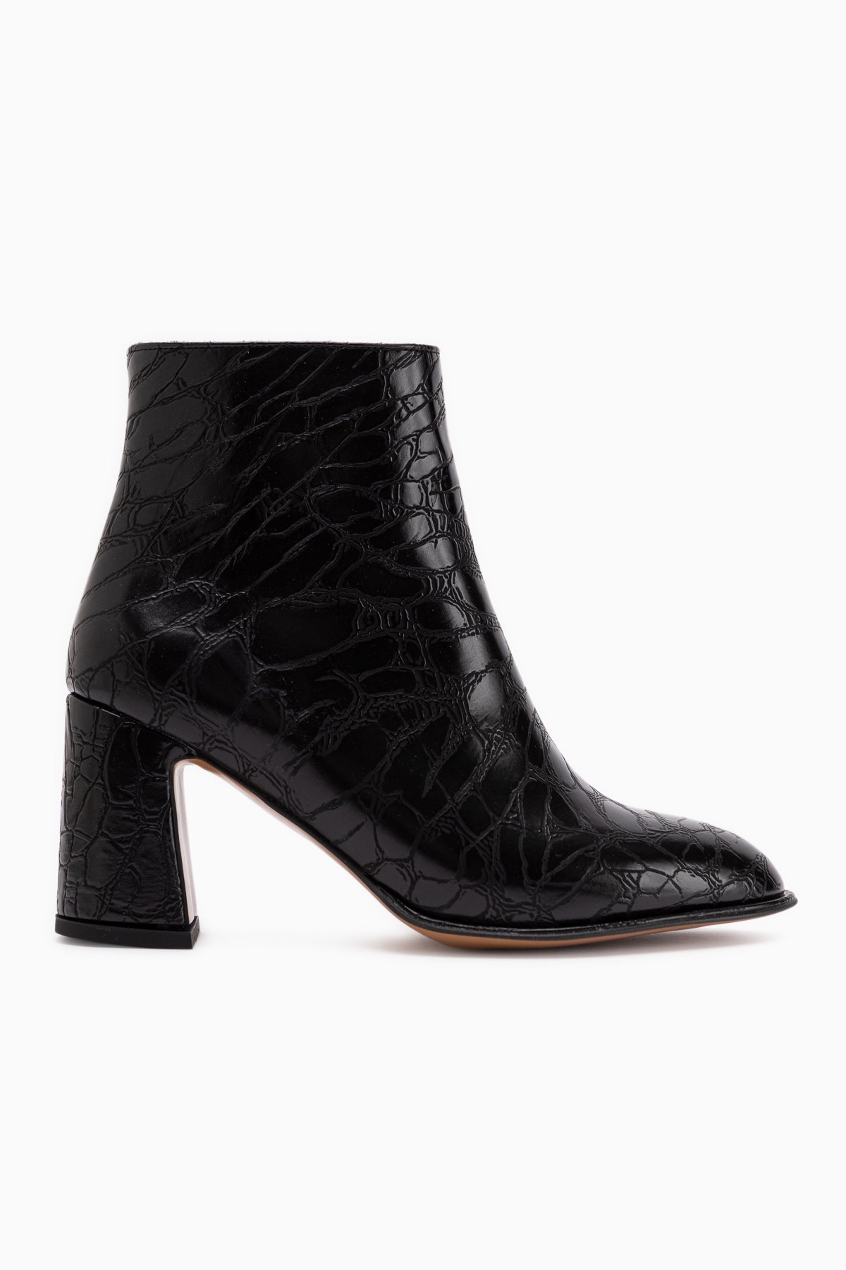 Marion Schwarze Krokodil Muster Damen Stiefel