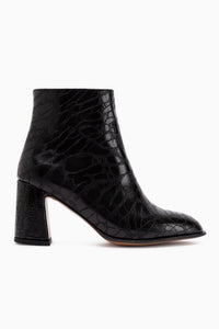 Marion Schwarze Krokodil Muster Damen Stiefel
