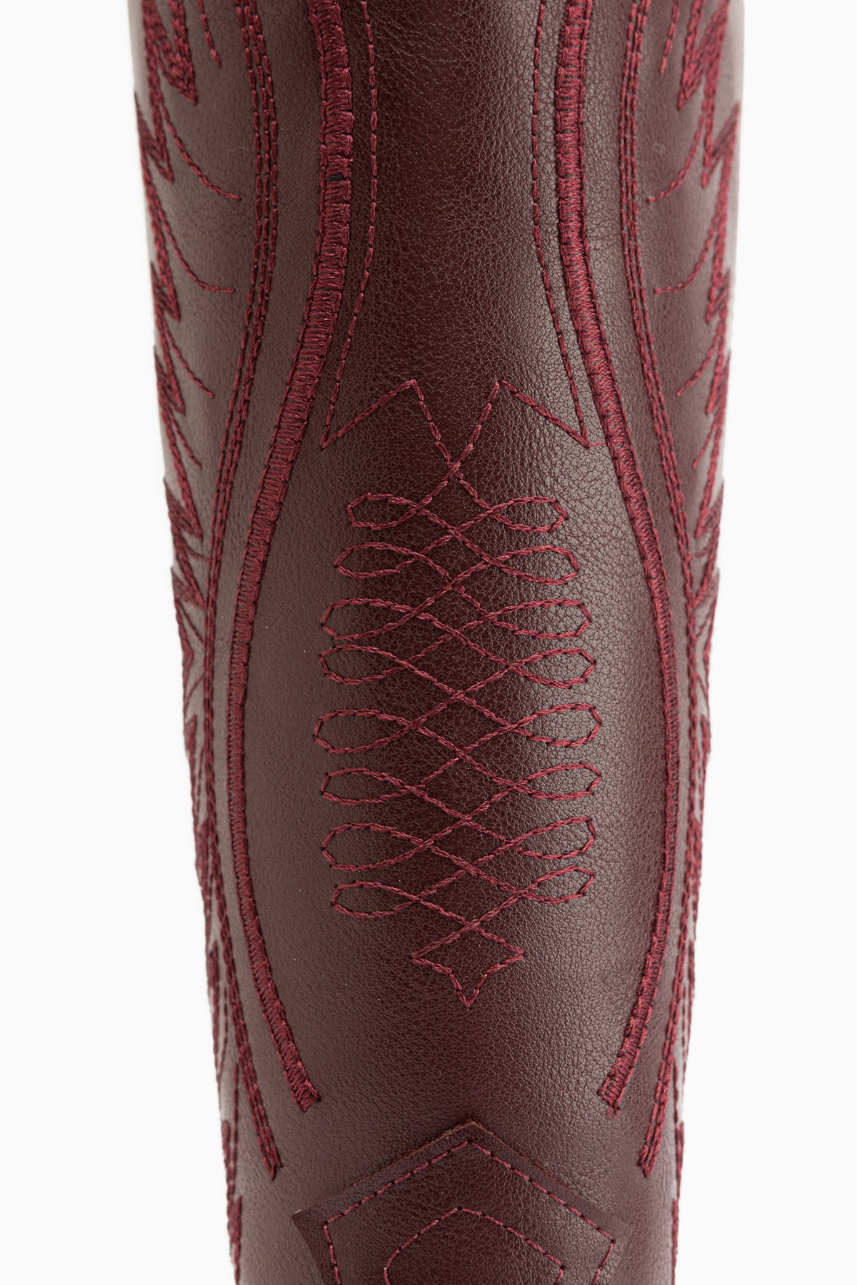 Hero Burgundy Embroidered Cowboy Boots