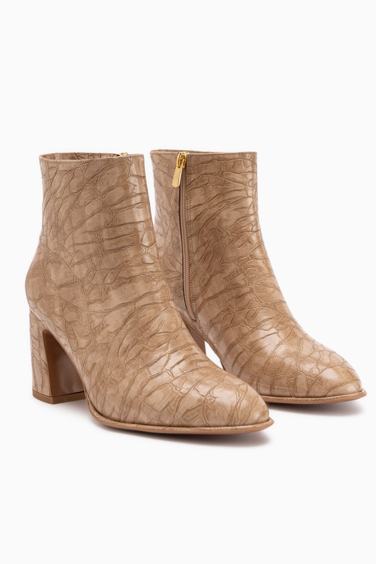 Marion Nud Krokodil Muster Damen Absatzstiefel