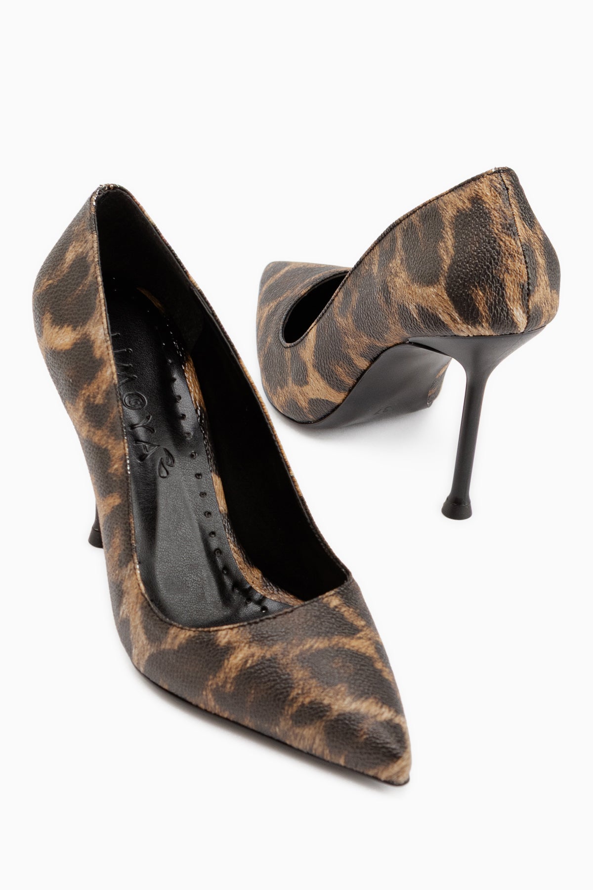 Arya Leopar Desenli Stiletto Kadın Topuklu Ayakkabı