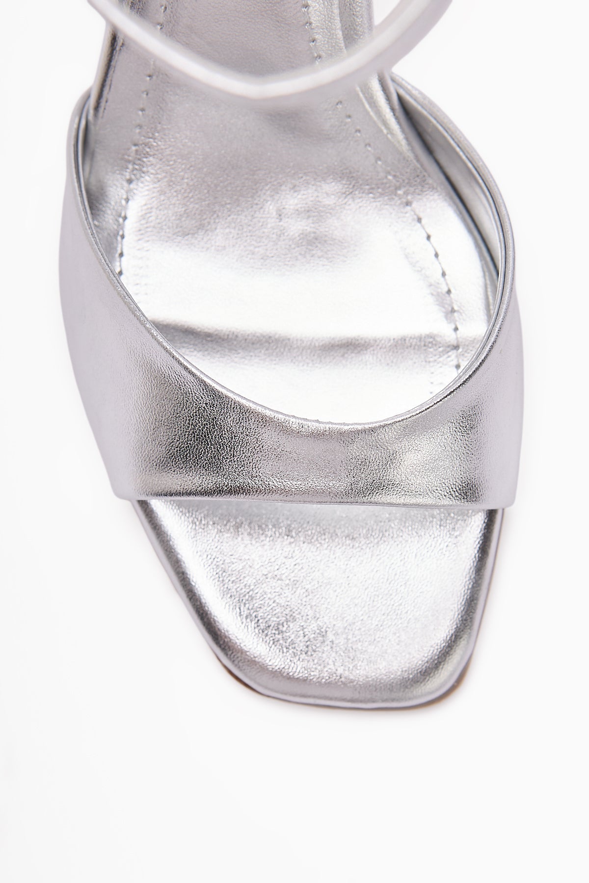 Nova Silver Ankle Strap Stiletto Women's Shoe