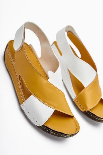 Margit Senf Kreuzriemen Damen Komfort Sandalen