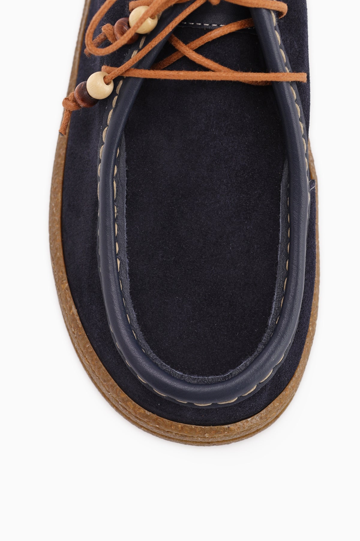 Polin Genuine Leather Navy Suede Lace-Up Daily Loafer Shoe