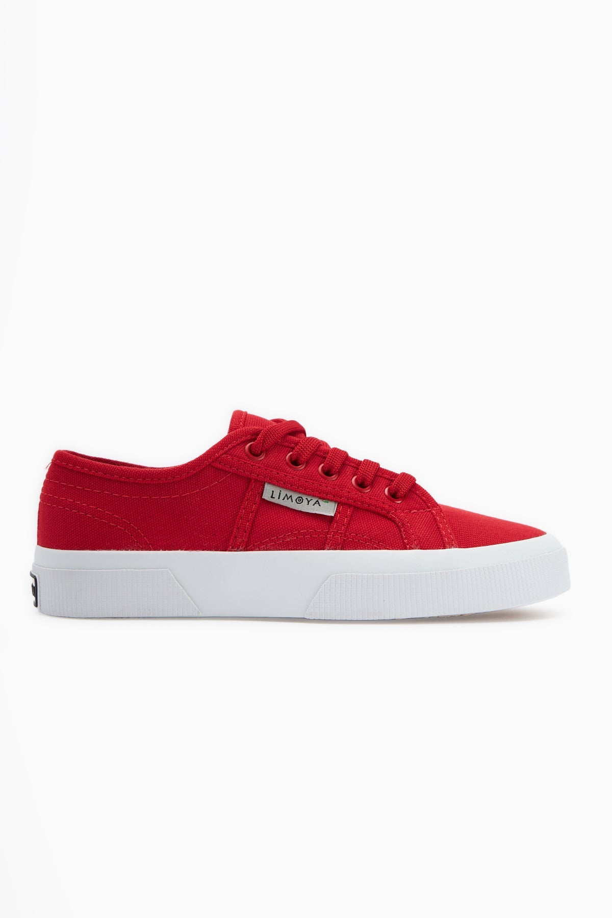 Timon Rote Komfortsohle Leinen Sneakers