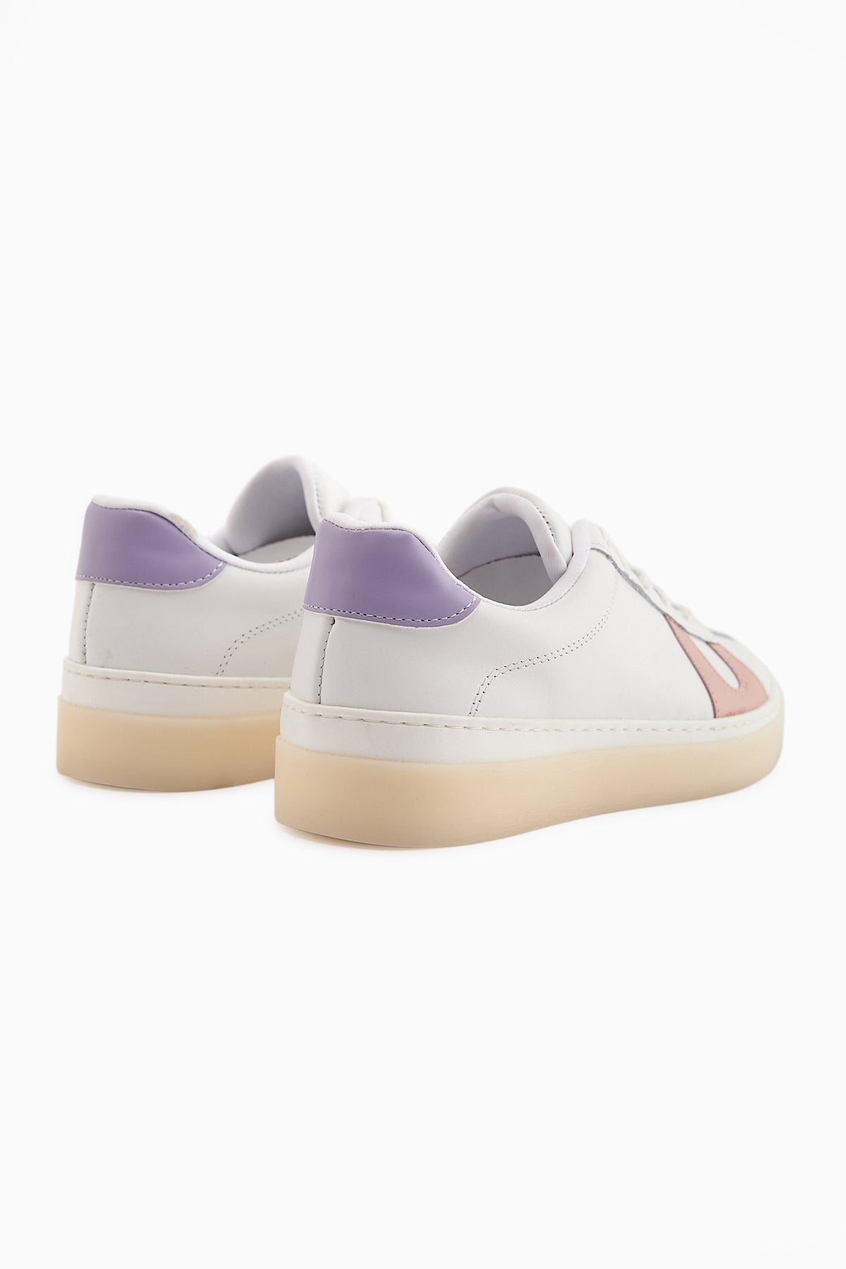 Eddie Genuine Leather White Powder Women's Sneaker