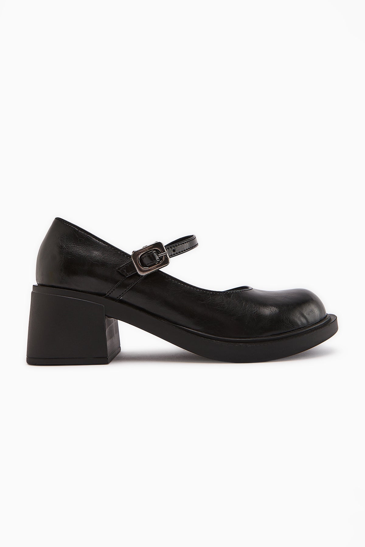 Mirka Black Strapped Women's Loafer Shoe