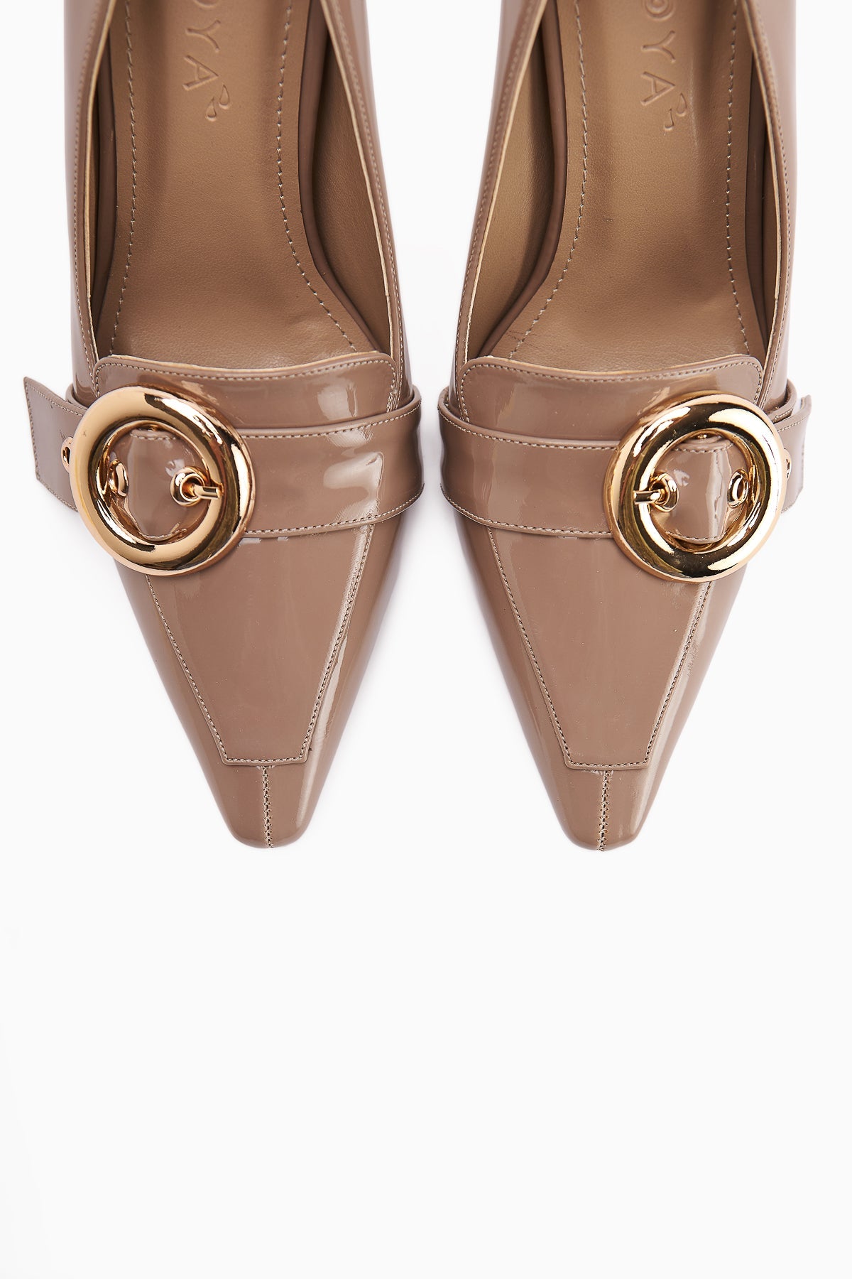 Elisar Vizon Patent Leather Belt Detail Women's High Heels