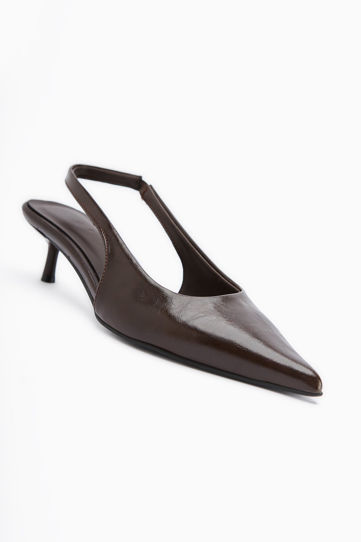 Sanni Kaffee Spitze Zehe Damen Absatz Sandale