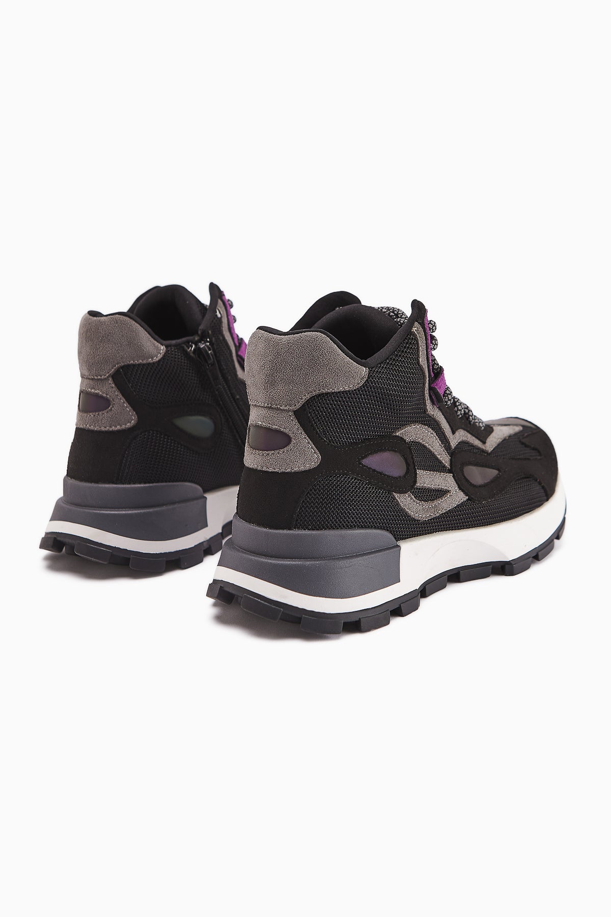 Emma Black Suede Detailed Lace-up Women's Sport Boot