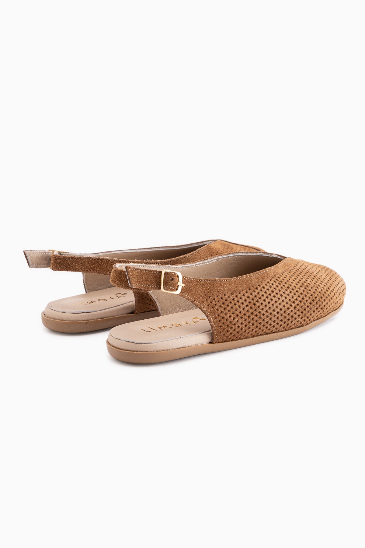 Avin Hakiki Deri Taba Süet Kadın Slingback Babet