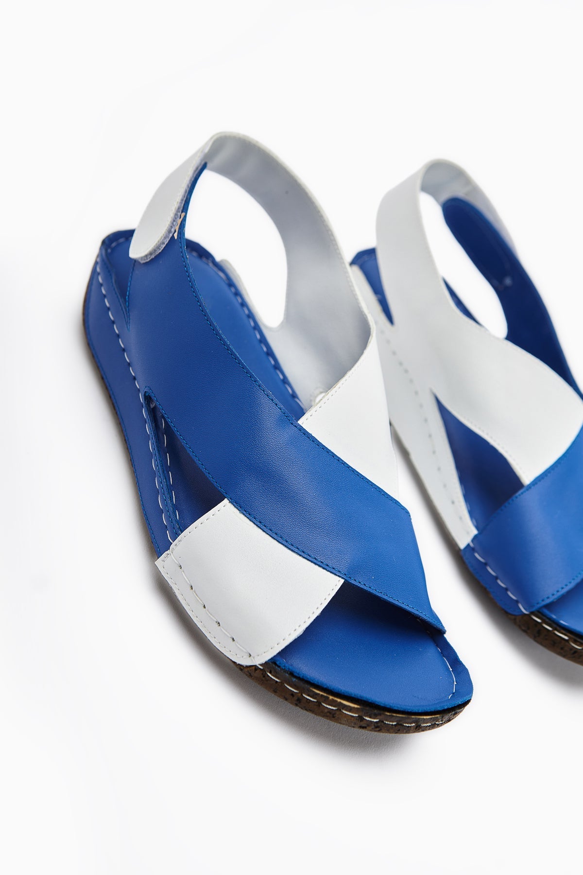 Margit Himmelblau Kreuzriemen Damen Komfort Sandalen