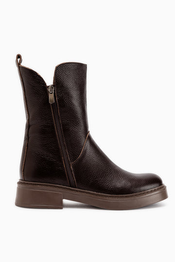 Leja Genuine Leather Brown Women’s Boots