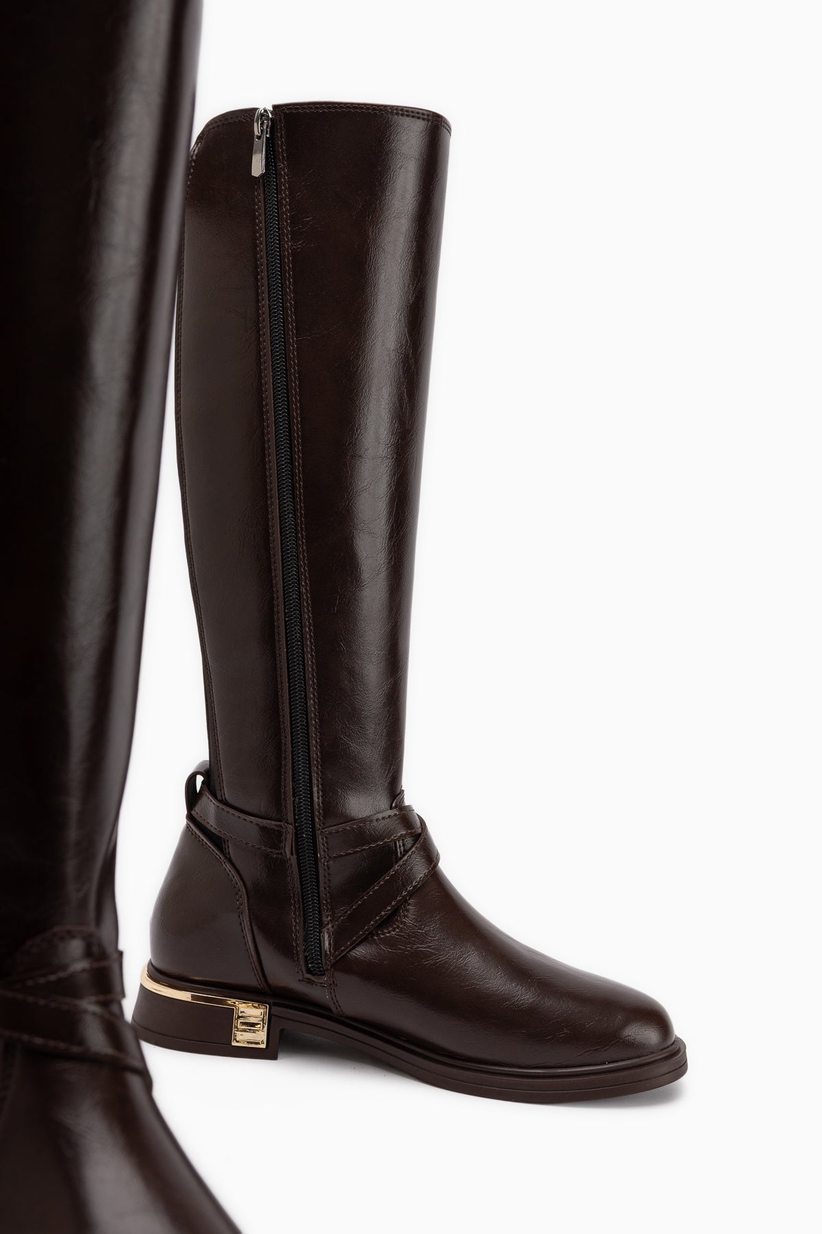 Janell Braun Gürtel Detail Damen Stiefel