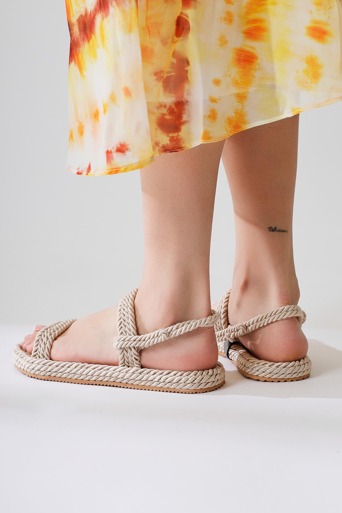 Olivia Basic Nude Seil Sandalen