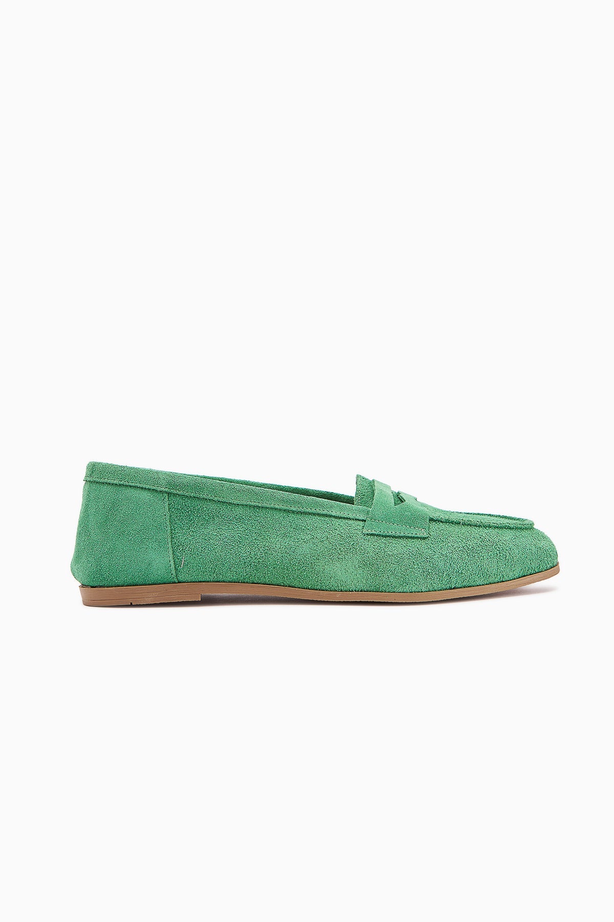 Solina Genuine Green Suede Leather Moccasin Shoe Casual Daily Loafer