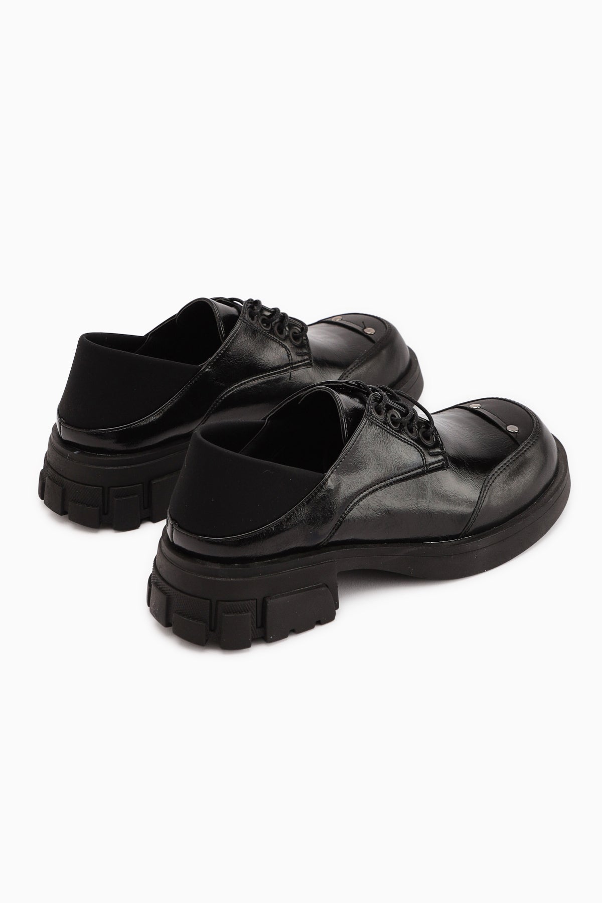 Lilas Black Lace-up Loafer Women's Shoes