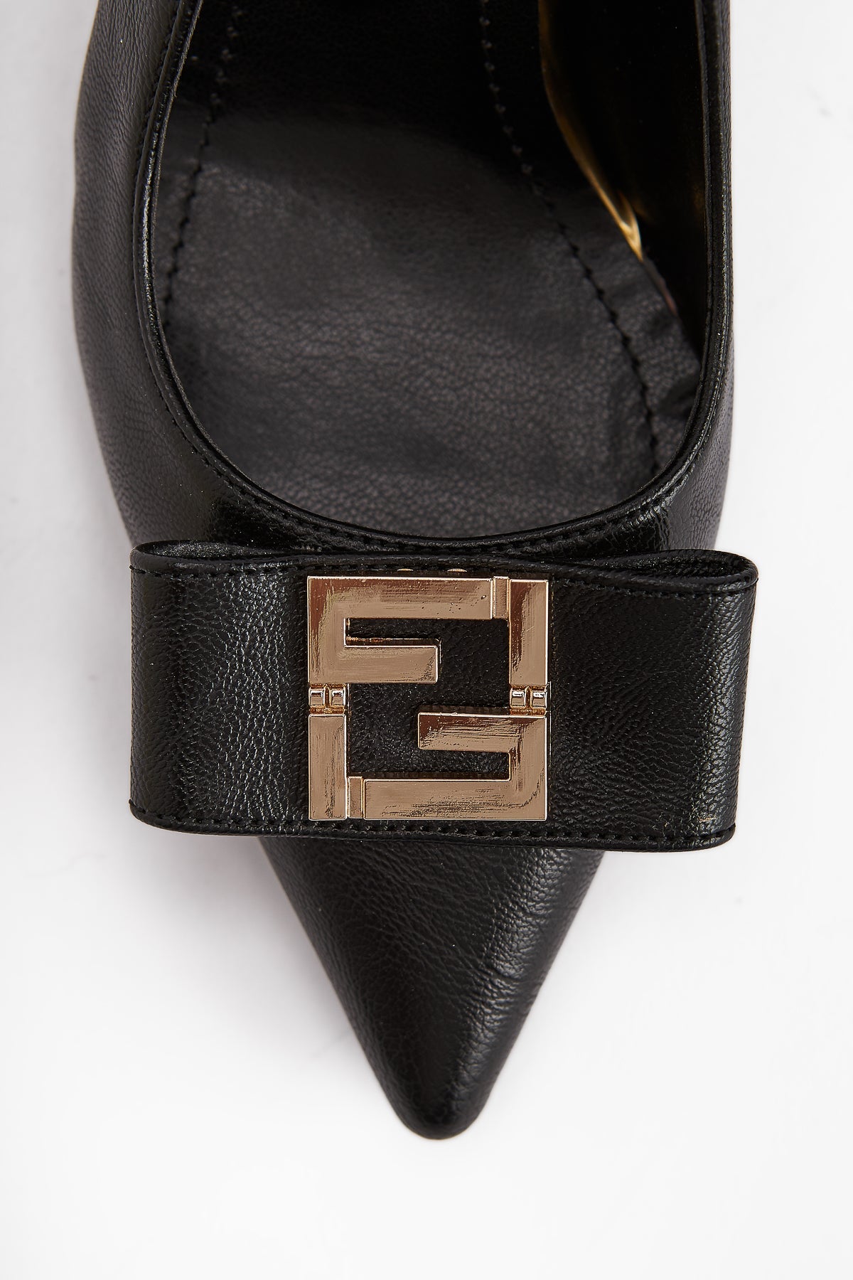 Melly – Black Buckle-Detail Block Heel Women's Shoe (Women)