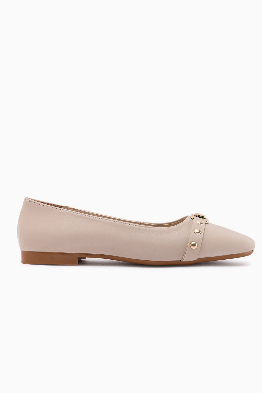 Jena Beige Mit Schnalle Damen Ballerinas