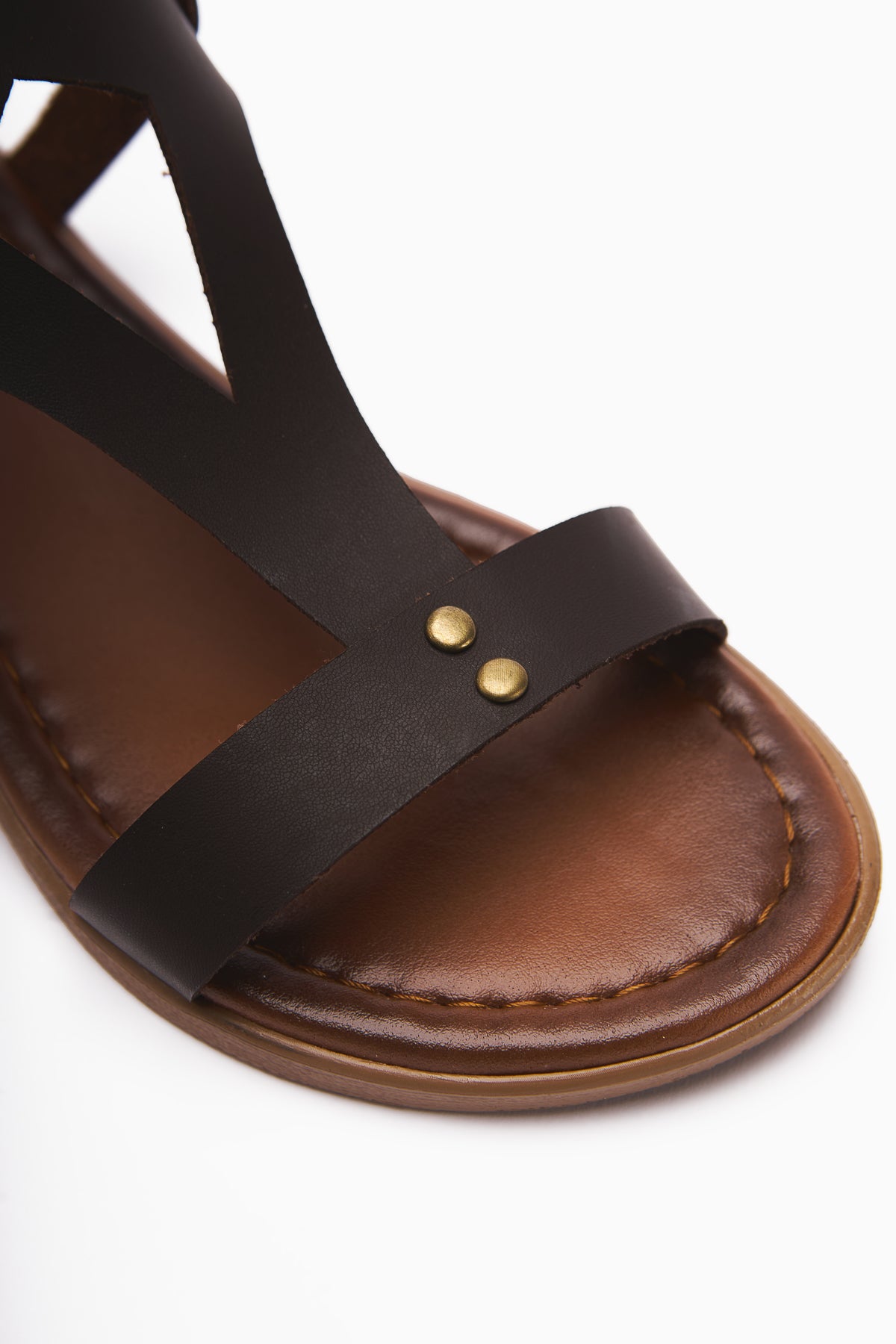 Genuine Leather Hill Brown Gladiator Sandals