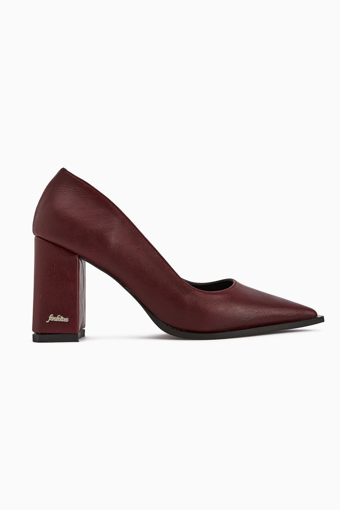 Lucy Burgundy Chunky Heel Women's Stiletto