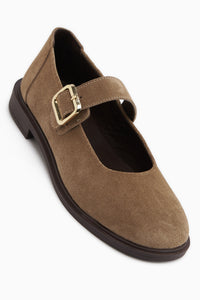 Senta Echtes Leder Mink Wildleder Schnallen Damen Freizeitschuhe