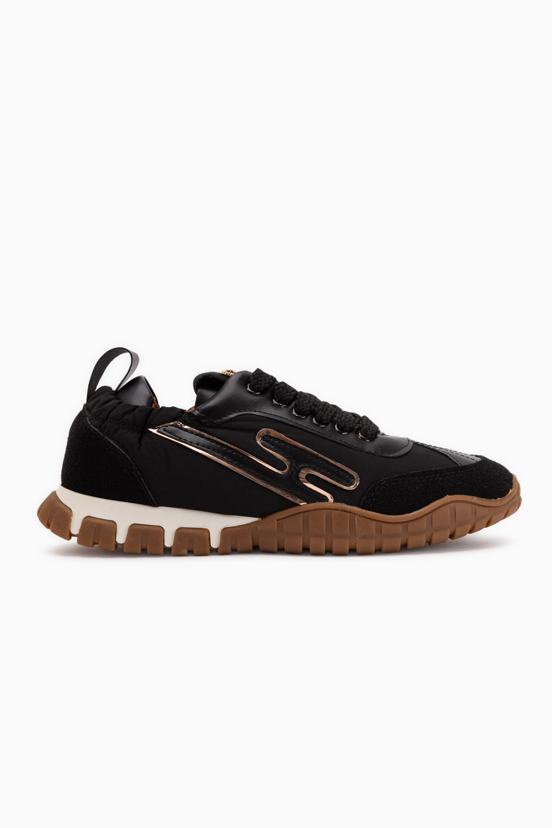 Jessica Schwarze Wildleder Detailierte Schnür Damen Sneaker
