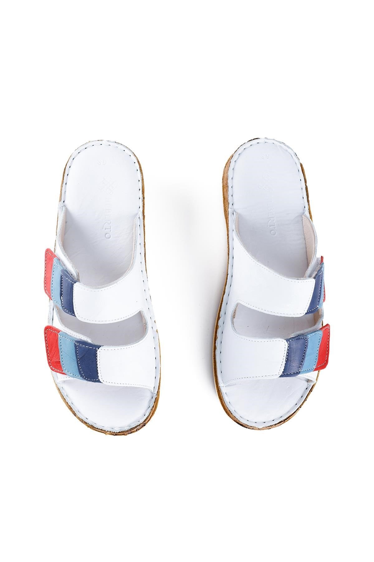 Kassid Echtes Leder Weißer Komfort Slipper