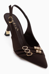 Rosy Braun Schnalle Damen Absatzschuhe