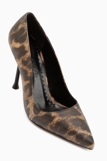 Arya Leopar Desenli Stiletto Kadın Topuklu Ayakkabı