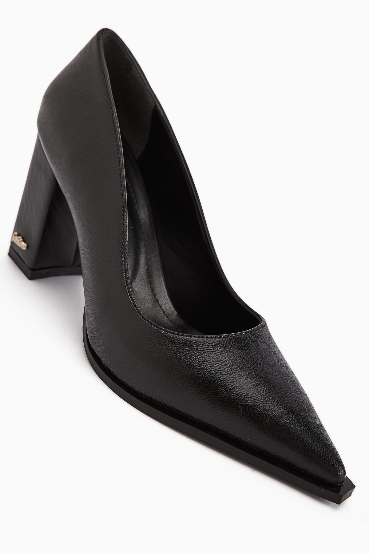 Lucy Black Chunky Heel Women's Stiletto