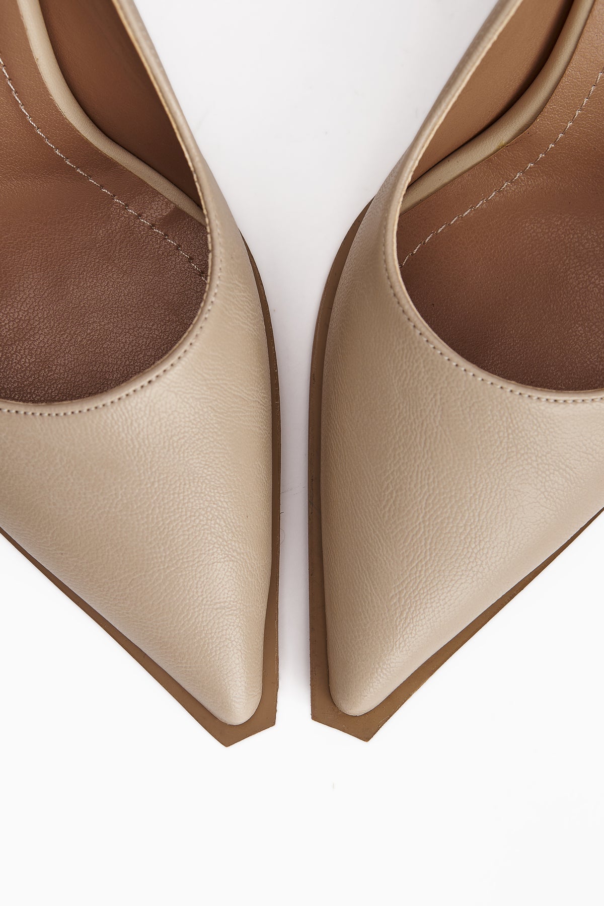 Lucy Beige Chunky Heel Women's Stiletto